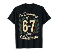 67 Free Christmas 6 7 Meme Pyjama Holiday Gen Alpha Slang T-Shirt