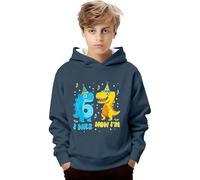 67 Fun Meme Sweatshirt-Sweat à Capuche imprimé Graphique pour Enfants- garçon et Fille- Pull en Polaire Douce avec Motifs pour Jouer et Aller à l'école (Navy- 7-8 Years)