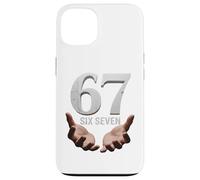 67 Funny Six Seven 6 7 Meme Gen Alpha Teens Slang 6 7 Hands Coque pour iPhone 13