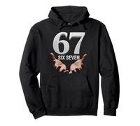 67 Funny Six Seven 6 7 Meme Gen Alpha Teens Slang 6 7 Hands Sweat à Capuche