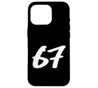 67 Graffiti Style Number Bold Street Art Lettrage Design Coque pour iPhone 16 Pro