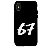 67 Graffiti Style Number Bold Street Art Lettrage Design Coque pour iPhone X/XS