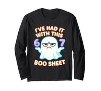 67 Halloween Costume Boo Feuille 6 7 Meme Six Seven Brainrot Manche Longue
