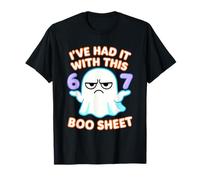 67 Halloween Costume Boo Feuille 6 7 Meme Six Seven Brainrot T-Shirt