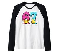 67 Ice Cream Drip Softball Gen Alpha Slang Six Seven Meme Manche Raglan