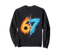 67 Ice Fire Meme Funny Six Seven Alpha Slang Sweatshirt