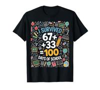 67 J'Ai survécu à 100 Jours d'école 6 7 élèves du 100e Jour T-Shirt