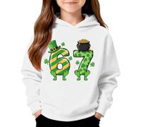 67 Jersey NiñOs - Sudadera Con Capucha Infantil Temática San Patricio de Forro Polar Cálido y Cómodo Para Niñas