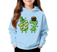67 Jersey NiñOs - Sudadera Con Capucha Infantil Temática San Patricio de Forro Polar Cálido y Cómodo Para Niñas