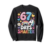 67 Jours Plus intelligents Licorne Arc-en-Ciel 67e Jour Sweatshirt