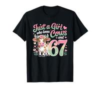 67 Just A Girl Who Loves Cows et Six Seven Women Girls T-Shirt