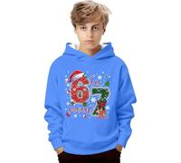 67 Kid Sweat à capuche de Noël 6 7 Meme Jumper Six Seven Pull à manches longues Sweat à capuche pour filles garçons Pulls de Noël pour enfants