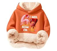 67 Kid Sweat à Capuche,Sweat à Capuche Enfant Multicolore à imprimé Glace, idéal pour Jouer et se Sentir Bien au Quotidien. (Orange, 9-10years)