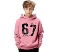67 Kids Jumper 6 7 Hoodie Girls Boys Chic Girls Fashion Casual Printed Hoodie Colorful Stretch Material Soft Fabric Sweatshirt Hoodies For 13-14 years