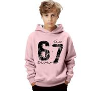 67 Kids Jumper 6 7 Hoodie Girls Boys Chic Girls Fashion Casual Printed Hoodie Colorful Stretch Material Soft Fabric Sweatshirt Hoodies For 13-14 years