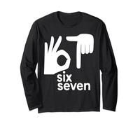 67 Mains de mème numéro 67e Six Sept Langage des Signes Amusant Manche Longue