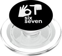 67 Mains de mème numéro 67e Six Sept Langage des Signes Amusant PopSockets PopGrip pour MagSafe