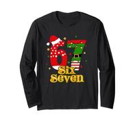 67 Mas Meme Candy Cane Six Seven Kids Men Women Christmas Manche Longue