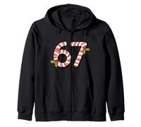 67 Mas Meme Candy Cane Six Seven Kids Men Women Christmas Sweat à Capuche