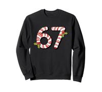 67 Mas Meme Candy Cane Six Seven Kids Men Women Christmas Sweatshirt