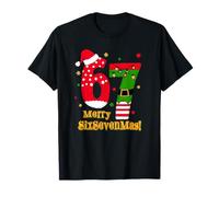 67 Mas Meme Candy Cane Six Seven Kids Men Women Christmas T-Shirt