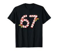 67 Mas Meme Candy Cane Six Seven Kids Men Women Christmas T-Shirt