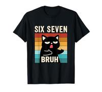67 Meme Bruh with Cat Boys Girls Teens Six Seven Bruh T-Shirt