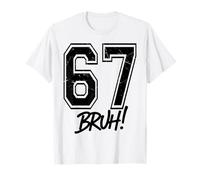67 Meme Brush Funny Six Seven Gen Alpha 6 7 Slang T-Shirt