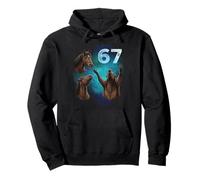 67 Meme Cheval Hurlant à la Lune Six Seven Sweat à Capuche