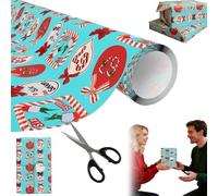 67 Meme Christmas Gift Wrap, Kids Funny Six Seven Rouleau de papier cadeau de Noël, rouleau de papier cadeau d'anniversaire et de Noël (B-50 x 180 cm)