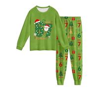 67 Meme Christmas Sets for Kids Boys Girls Tops and Pants Number 6 7 Six Seven Boys Girls Ensemble de 2 pièces pour Noël Tenue 2 pièces