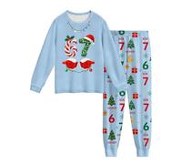 67 Meme Christmas Sets for Kids Boys Girls Tops and Pants Number 6 7 Six Seven Boys Girls Ensemble de 2 pièces pour Noël Tenue 2 pièces