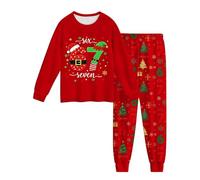 67 Meme Christmas Sets for Kids Boys Girls Tops and Pants Number 6 7 Six Seven Boys Girls Ensemble de 2 pièces pour Noël Tenue 2 pièces, Rouge 03, 2-3 ans