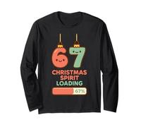 67 Meme Christmas Spirit Loading Kawaii Six Seven pour Enfants Manche Longue