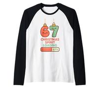 67 Meme Christmas Spirit Loading Kawaii Six Seven pour Enfants Manche Raglan