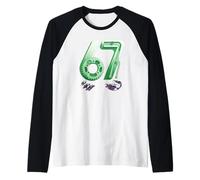 67 Meme ciclyng Cadeau Six Seven vélo 6-7 vélo drôle Manche Raglan