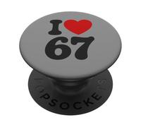 67 Meme - Classique J'adore Six Seven PopSockets PopGrip Adhésif