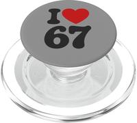 67 Meme - Classique J'adore Six Seven PopSockets PopGrip pour MagSafe