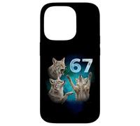 67 Meme Coyote Hurlant à la Lune Six Seven Coque pour iPhone 14 Pro