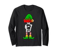 67 Meme Elf Christmas Matching Family 6-7 Brainrot 6 7 Adolescents Manche Longue