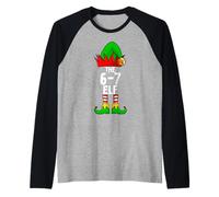 67 Meme Elf Christmas Matching Family 6-7 Brainrot 6 7 Adolescents Manche Raglan