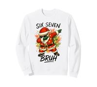 67 Meme Funny Dabbing Santa Garçons Filles Enfants Six Seven Brush Sweatshirt