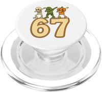 67 Meme Funny Halloween Numbers Six Seven Men Women Kids PopSockets PopGrip pour MagSafe