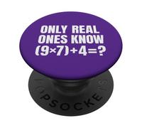 67 Meme Math Brainrot Teacher PEMDAS Only Real 6 7 Ones Know PopSockets PopGrip Adhésif