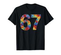 67 Meme Mosaïque vitrail drôle Six Pierres de Couleur T-Shirt