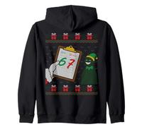 67 Meme Naughty Or Nice Christmas Ugly Sweater Xmas Sweat à Capuche