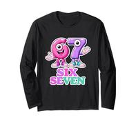 67 Meme Number Day T-Shirt pour Enfants Costume Maths Jour 6-7 Manche Longue