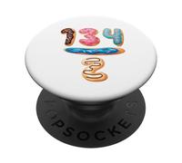 67 Meme Six Seven Slang 134/2 Un Beignet Amusant pour Professeur de mathématiques de la génération Z PopSockets PopGrip Adhésif