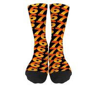 67 Meme Socks Kids Funny Six Seven Number Printed Novelty Crew Socks for Boys Girls Soft Lightweight Long Sock Comfortable Breathable 6 7 Adolescents Baseball Sock for Athlète Basketball Running