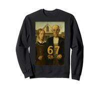 67 mèmes, Art Gothique américain, Argot Alpha de Six et Sept générations Sweatshirt